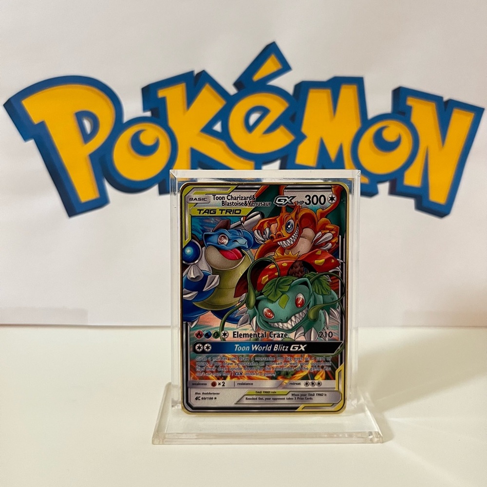 Pokemon | Toys | Pokemon Toon Charizard Blastoise Venusaur Gx 600 Metal  Gold Card Hp 300 | Poshmark